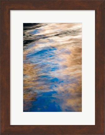 Framed Abstract Design Canyon Walls And Sky Reflections, Utah Print
