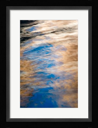 Framed Abstract Design Canyon Walls And Sky Reflections, Utah Print