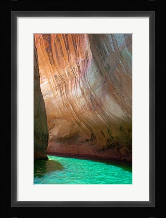 Framed Detail Of Escalante River Tributary, Utah Print