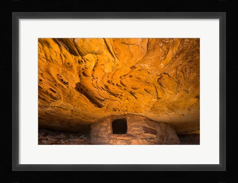 Framed Cap Rock Ruin, Cedar Mesa Wilderness Areal, Utah Print