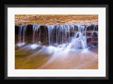 Framed Cascade Along The Left Fork Of North Creek, Zion National Park, Utah Print