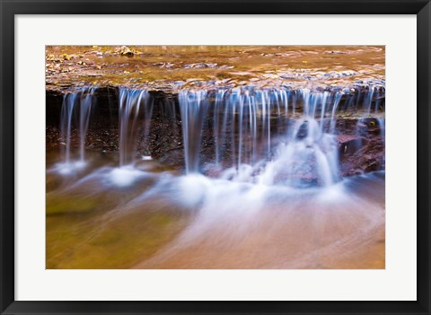 Framed Cascade Along The Left Fork Of North Creek, Zion National Park, Utah Print