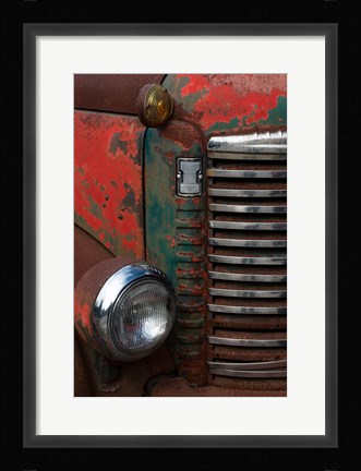 Framed Rusted And Abandoned International Truck Print
