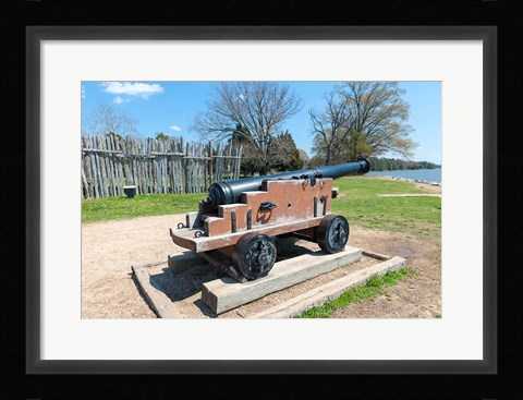 Framed Jamestown Island Cannonm Virginia Print