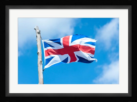 Framed British Flag, Jamestown, Virignia Print