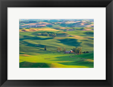 Framed Farmland Viewed From Steptoe Butte, Washington State Print