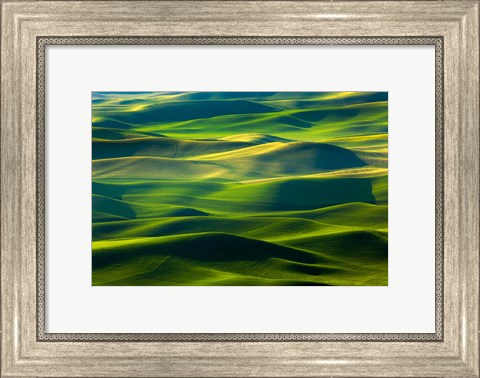 Framed Country Landscape Viewed From Steptoe Butte Print