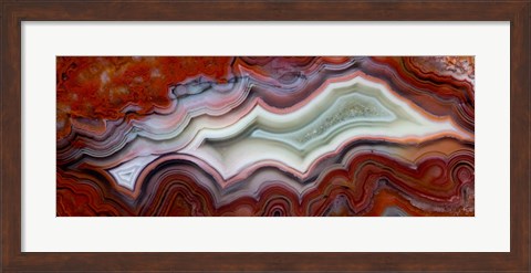 Framed Mexican Crazy Lace Agate I Print