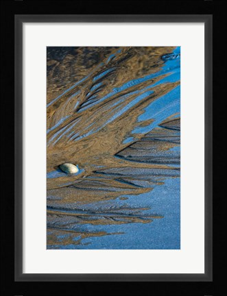 Framed Sand And Water Detail On Ruby Beach Print