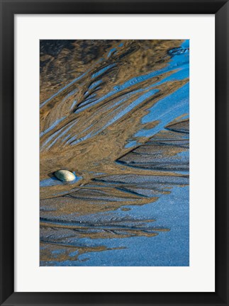 Framed Sand And Water Detail On Ruby Beach Print