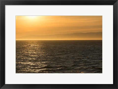 Framed Evening Light At The Strait Of Juan De Fuca Print