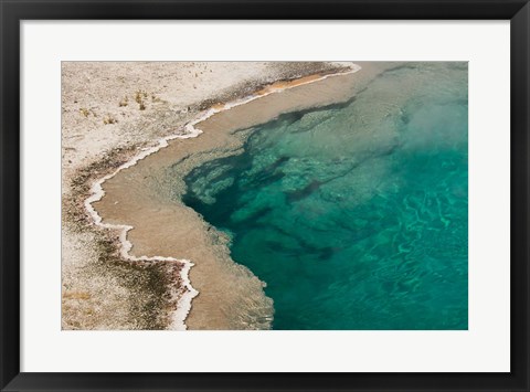 Framed Black Pool, West Thumb Geyser Basin, Wyoming Print