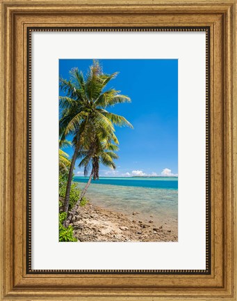 Framed Coast Around Merizo, Guam Print