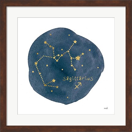 Framed Horoscope Sagittarius Print