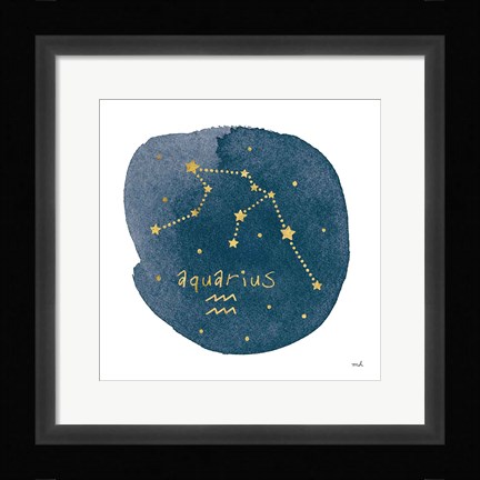 Framed Horoscope Aquarius Print