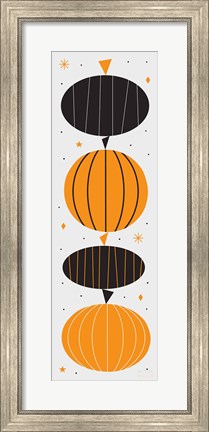 Framed Festive Fright Pumpkins Print