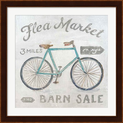 Framed White Barn Flea Market IV Print