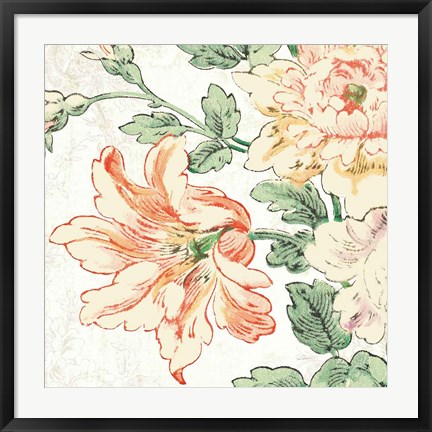 Framed Cottage Roses VII Print