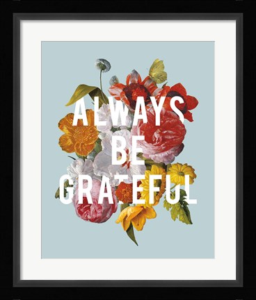 Framed Floral Sentiment I Crop Print