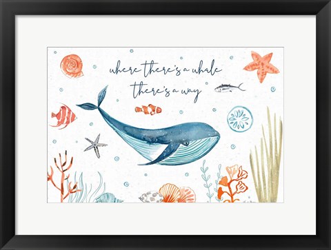 Framed Whale Tale III Print