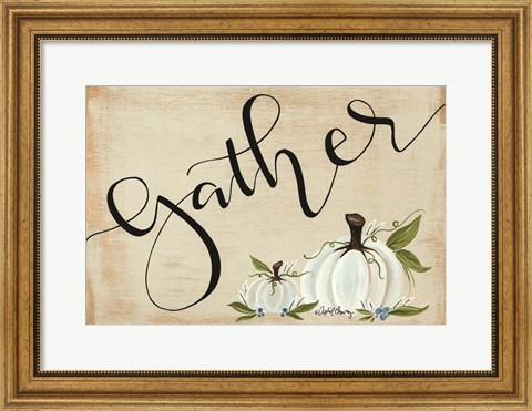 Framed Gather Pumpkins Print