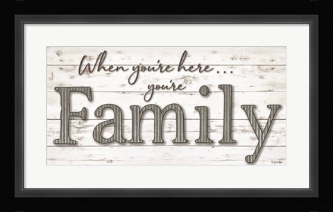 Framed You're Family Print