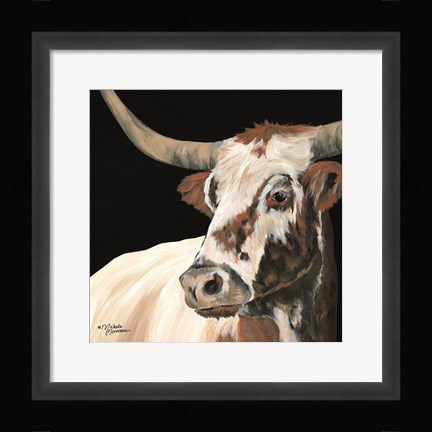 Framed Longhorn Love Print
