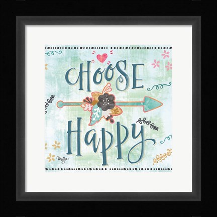 Framed Choose Happy Print