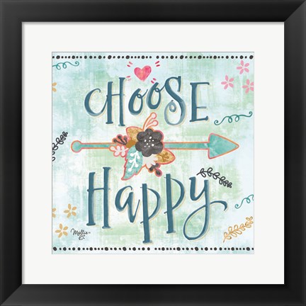 Framed Choose Happy Print