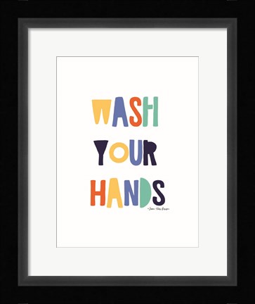 Framed Wash Your Hands Print