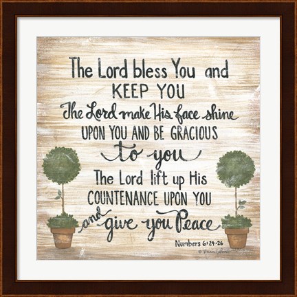 Framed Lord Bless You Print