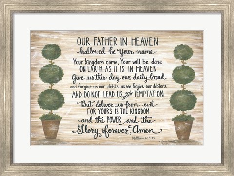 Framed Our Father in Heaven Print