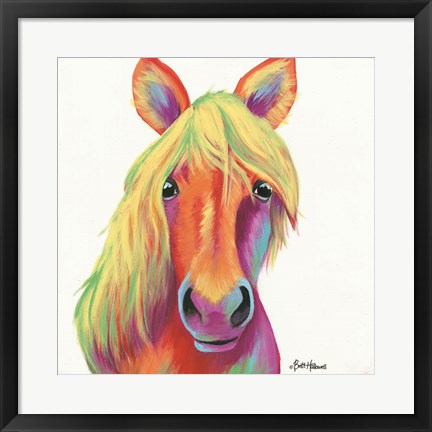 Framed Cheery Horse Print