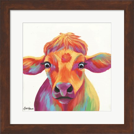 Framed Cheery Cow Print