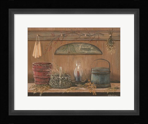 Framed Treasures on the Shelf I Print