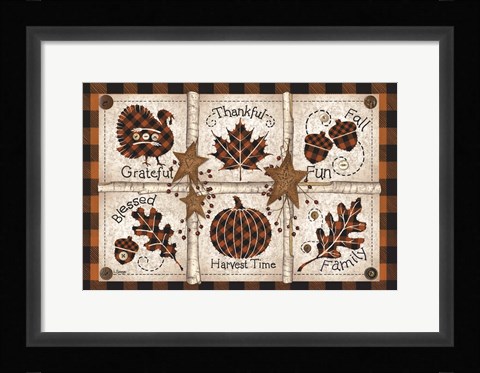 Framed Autumn Icons Print