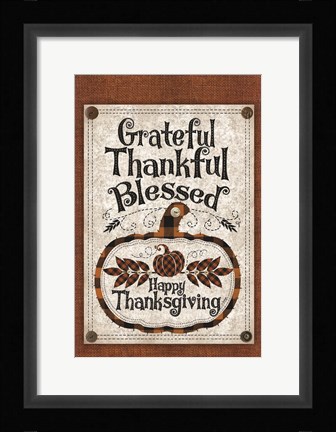 Framed Blessed Thanksgiving Print