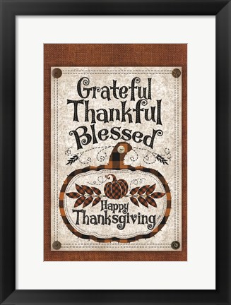Framed Blessed Thanksgiving Print