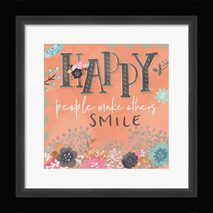 Framed Happy People Print