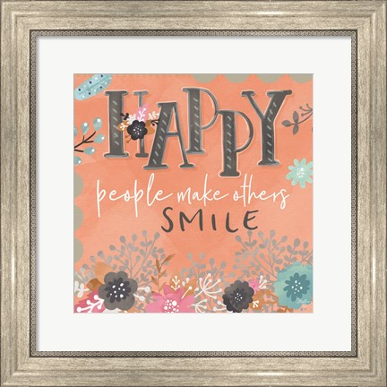 Framed Happy People Print