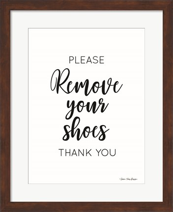 Framed Remove Your Shoes Print