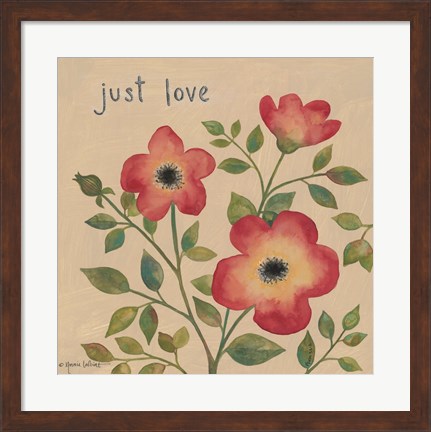 Framed Just Love Roses Print