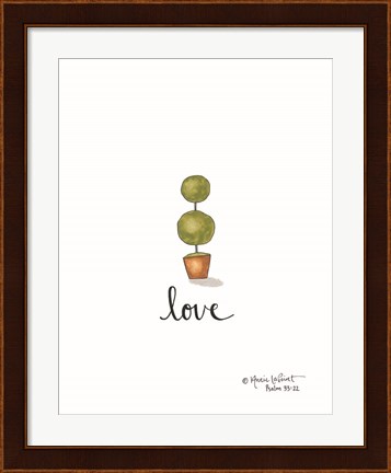 Framed Little Love Topiary Print