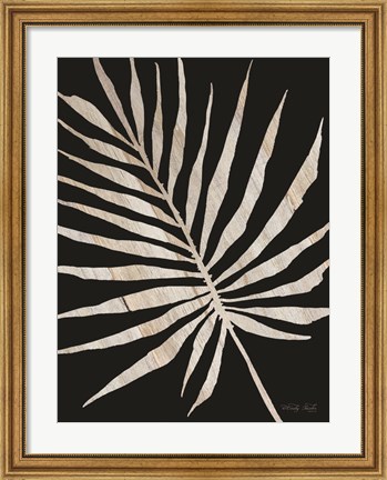 Framed Palm Frond Wood Grain IV Print