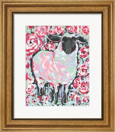 Framed My Sheep Rose Print