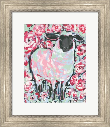Framed My Sheep Rose Print