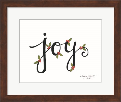 Framed Joy with Berries Print