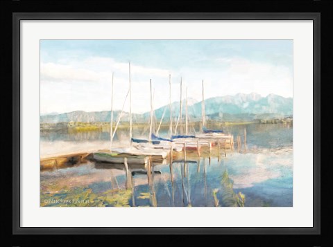 Framed Blue Sky Fishing Day Print