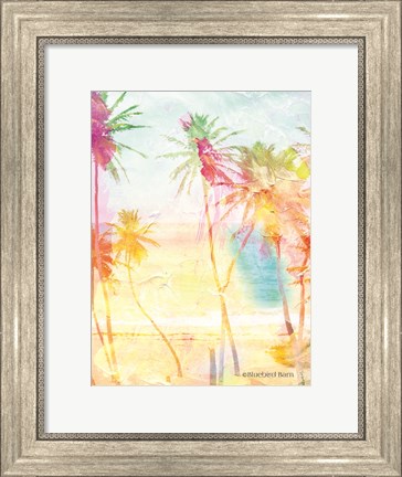 Framed Bright Summer Palm Group I Print