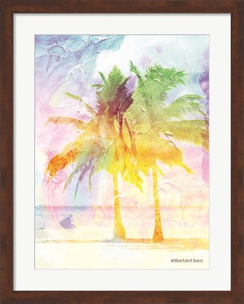 Framed Bright Summer Palm Group II Print